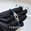 Fei Jia Horseshoe & Eight-Character Buckle Diamond Nylon Bracelet for Couples