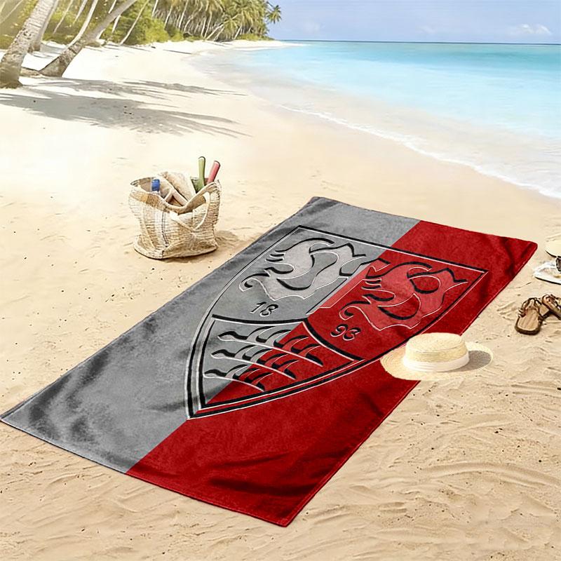 Stuttgart Spirit Print Beach Towel, Large Soft Quick Dry Towel for Beach Camping Swimming