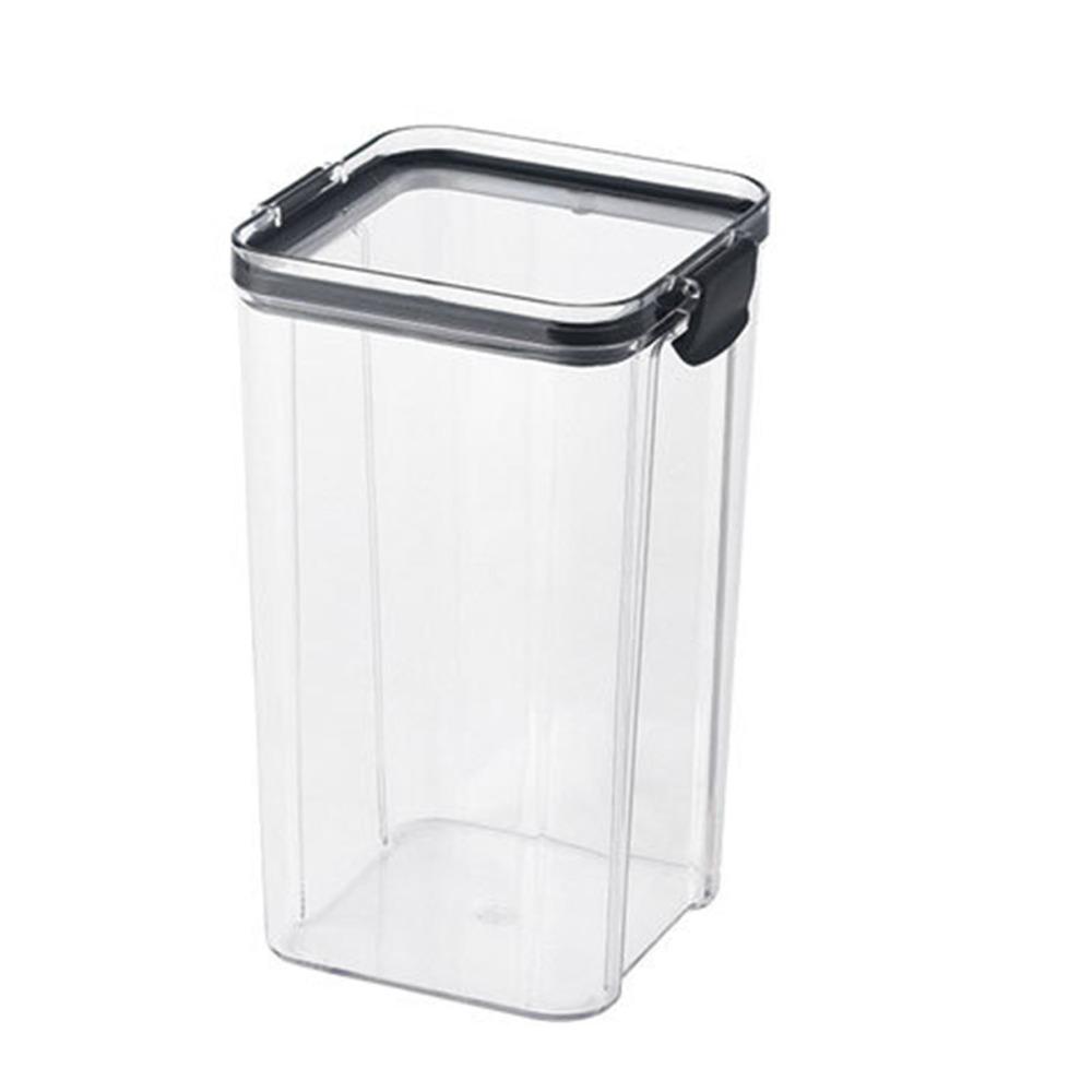 1300ml Airtight Food Container Square Clear Sealed Jar Dry Food Storage Container  Kitchen