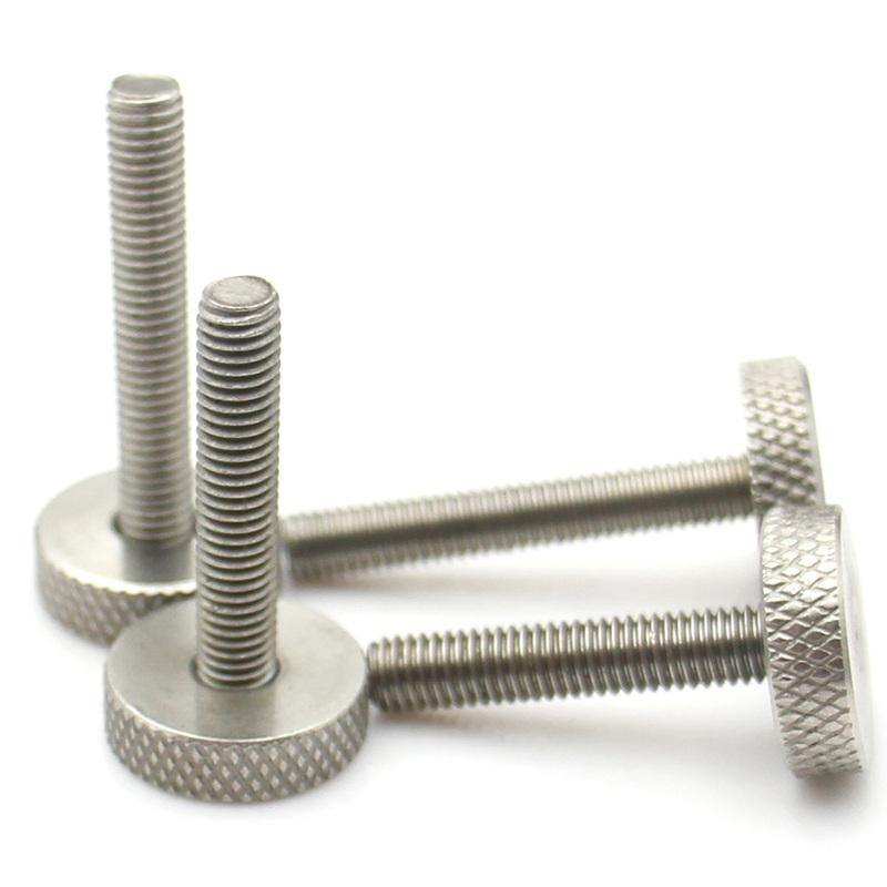 2-10pcs M2 M2.5 M3 M4 M5 M6 M8 M10 304 Stainless Steel Large Flat Head Knurled Thumb Screws Hand Tighten Bolts length 4-60mm