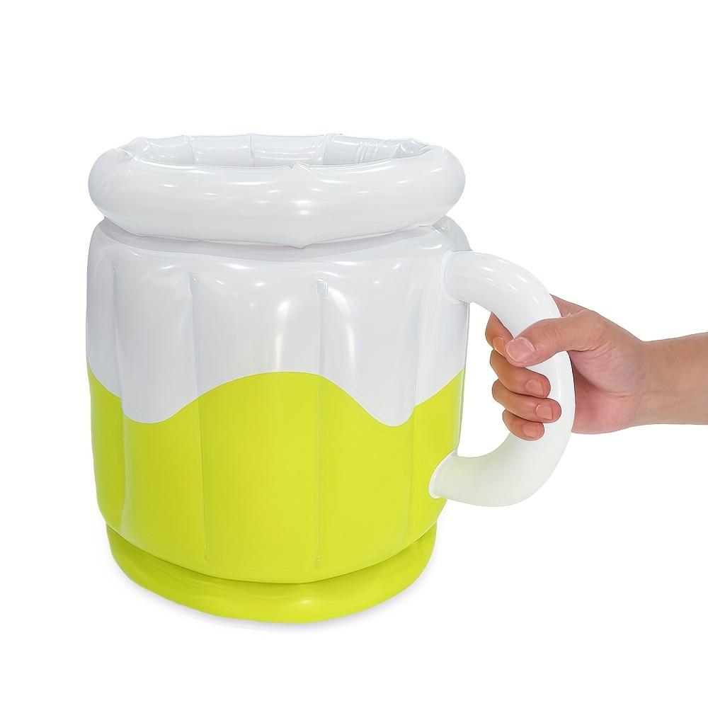 1Pc Inflatable Beer Mug Cooler Durable Drink Chiller Floating Cooler For Pool Party Decorations And Summer Gatherings