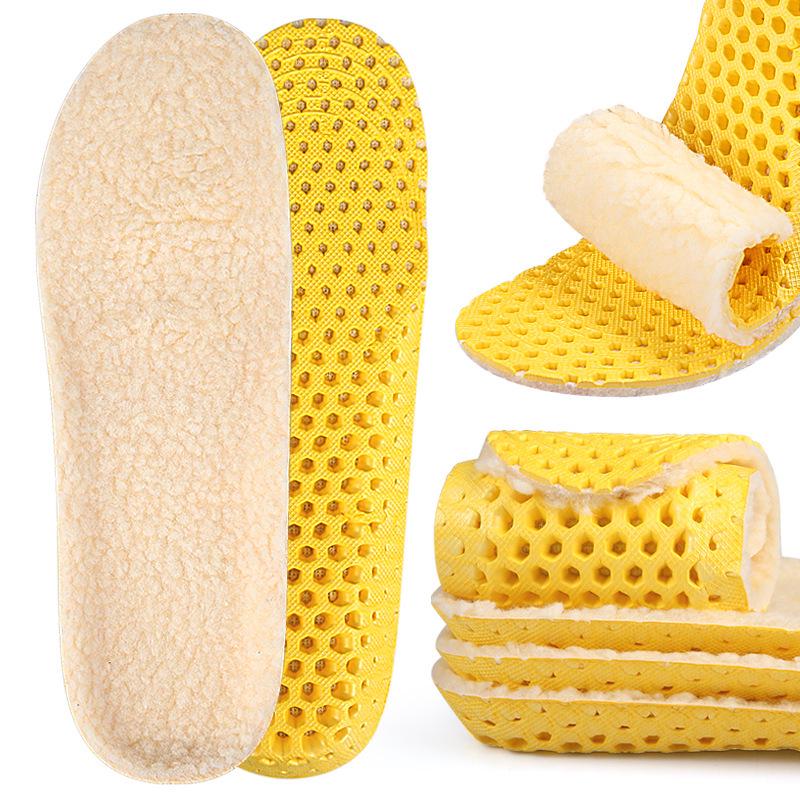 Winter Warm Wool Felt Insoles: Non-slip & Shock Absorbing for Snow Boots