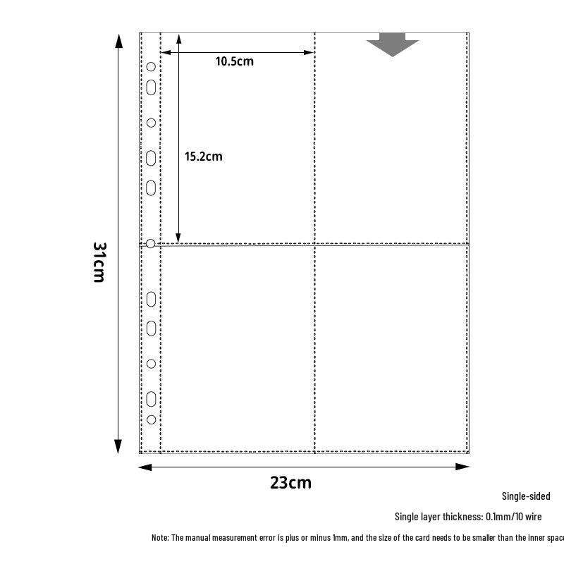 

3-дюймовый фотоальбом для открыток формата А4: 7 отверстий, листы для карточек, журнал с одно-, четырех-, девятисеточной разметкой