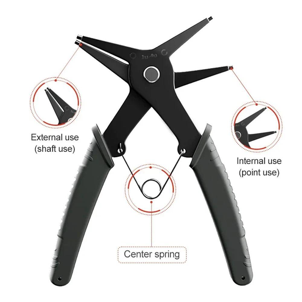 Large Retaining Ring Circlip Pliers 4 Way Type Circlip Pliers Hardware Repair Tool