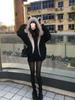 Korean Style Quilted Fur Coat with Ears - Trendy Loose Winter Jacket