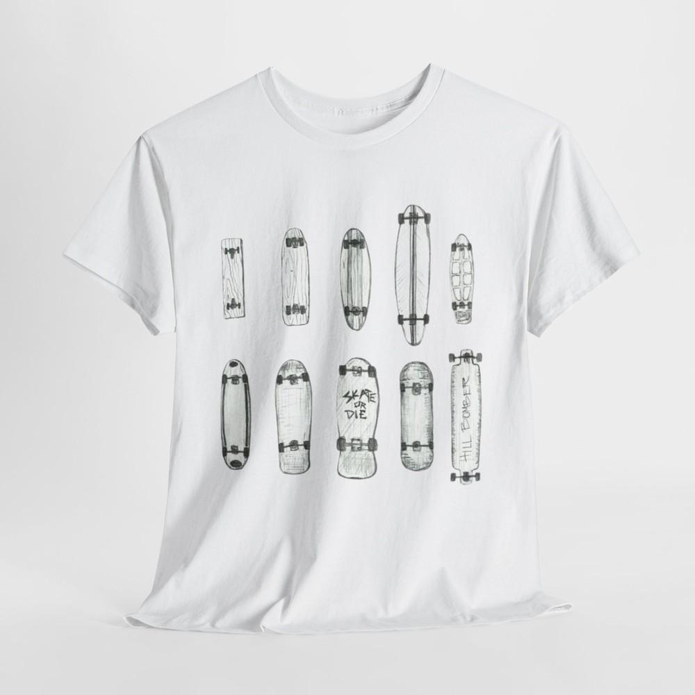 Skateboard Evolution T-Shirt Unisex T-Shirt XXXL