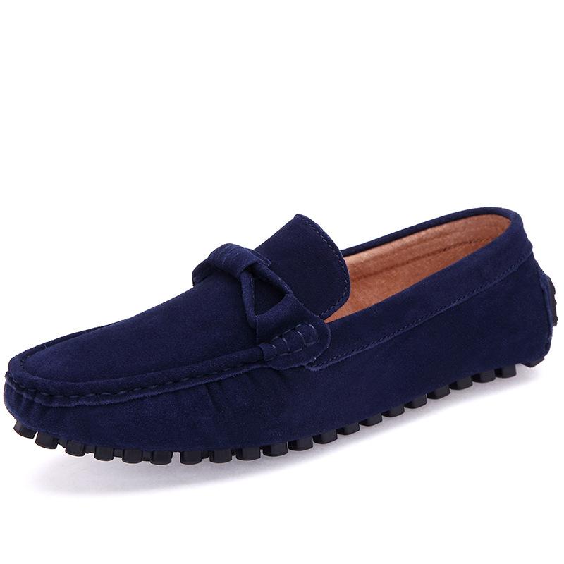 Live stream hot-selling Doudou shoes men's leather matte trend one-pedal men's casual shoes