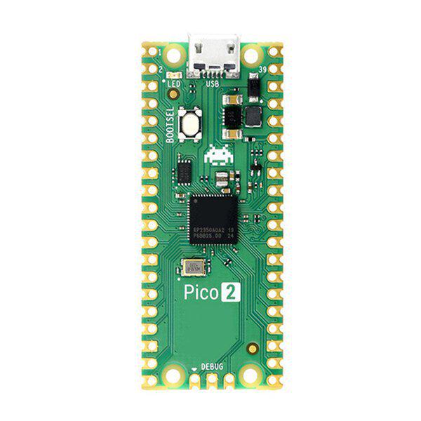Raspberry Pi Pico 2: Green PCB Suitable for Raspberry Pi