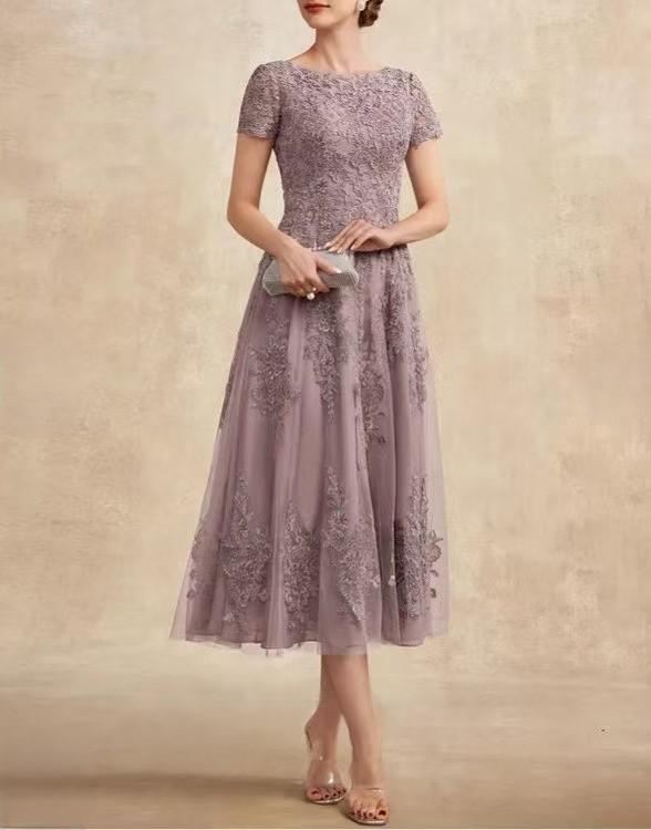 2026 Elegantes Spitzen-Patchwork-Abendkleid in Übergröße