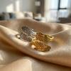 Stainless Steel Angel Wing Ring Opening Adjustable Feather Jewelry Suitable For Men Women Couples Anniversary Gifts