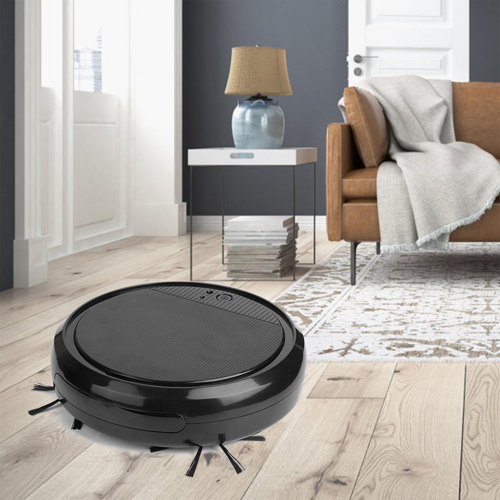 Multi Functional NaIntelligent Ultraviolet Light Sweeping Robot Vacuum Clner Set for  (Black )