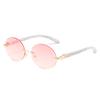 Frameless Sunglasses Women'S Square Small Frame Marine Sunglasses Trendy Street Photography