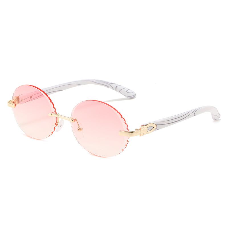 Frameless Sunglasses Women'S Square Small Frame Marine Sunglasses Trendy Street Photography