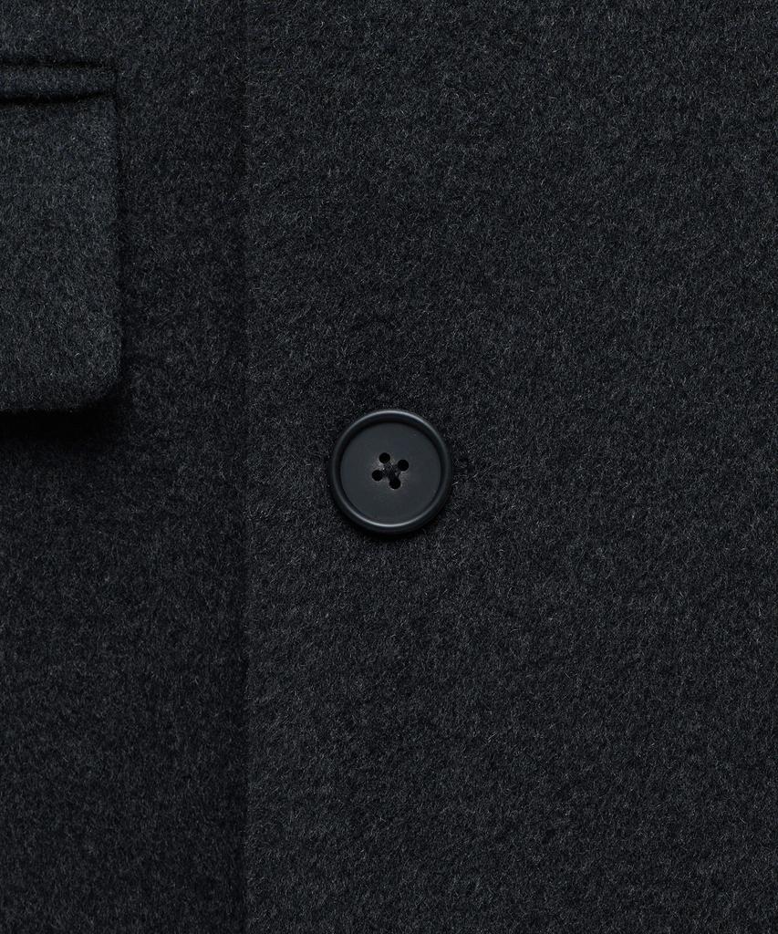 Musinsa Standard Cashmere Blend Daddy Shoulder Double Long Coat [Navy]