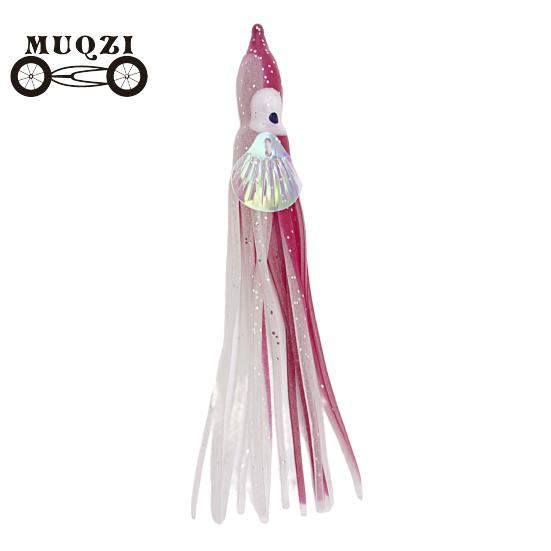 

Рыболовная приманка 12 см, имитация яркого цвета, хорошая прочность, яркие глаза, эластичная приманка для рыбы, универсальная светящаяся морская рыбалка, мягкая юбка из осьминога и кальмара красный