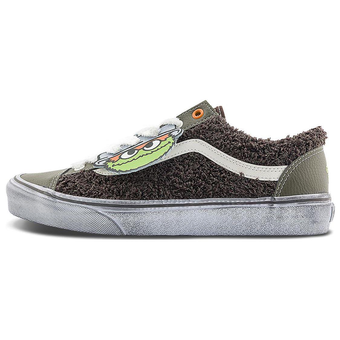 Vans X Sesame Street Style 36 Unisex Brown Olive Green VN0A54F6YJ7 36