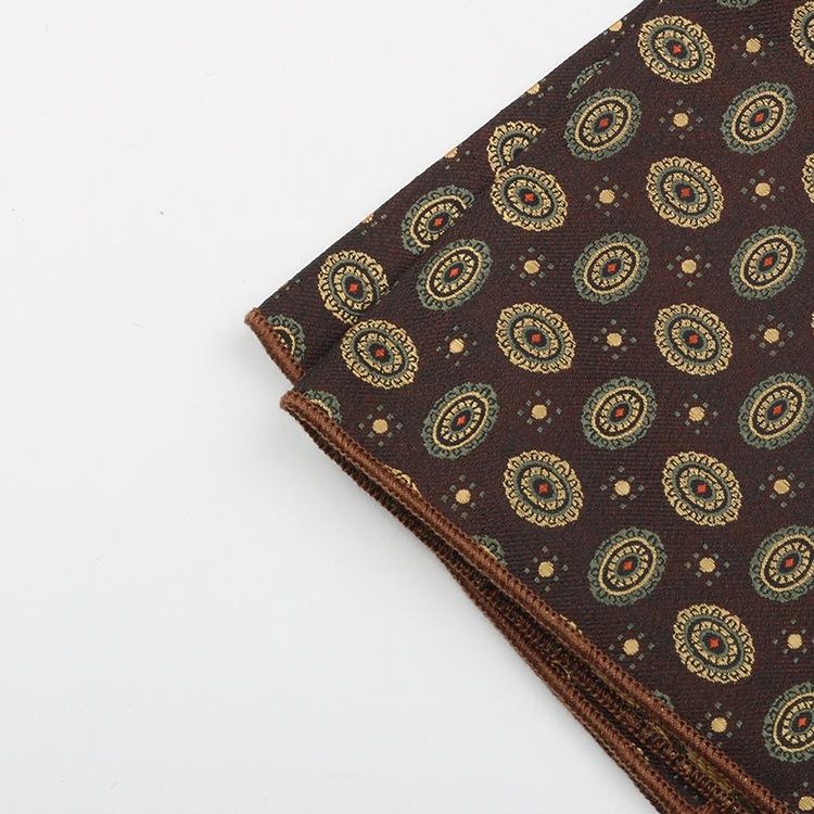 Kaffe Ficknäsduk Herrkostym High-End Mönster Polyester Siden Bankett Värd Retro Liten Fyrkantig Handduk Näsduk Bröstnäsduk