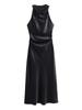 Satin Long Dresses for Women 2026 Summer Slip Midi Dress Woman Sexy Evening Party Dress Sleeveless Female Elegant Dresses