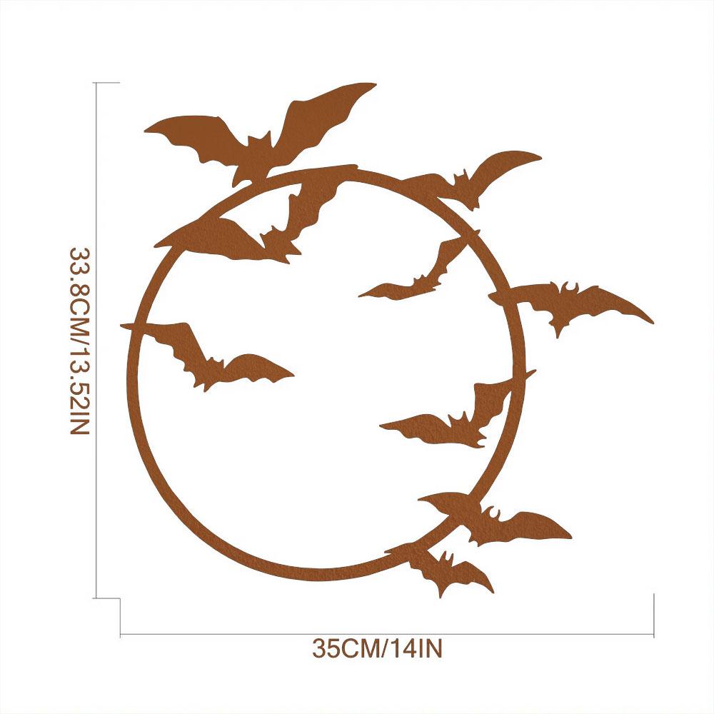 

Летающие летучие мыши Металлическое настенное искусство Декор на Хэллоуин Милый Декор на металлическую летучую мышь Знак на стену на Хэллоуин Стильный декор на летучую мышь Металлическое настенное искусство Жуткий чёрный