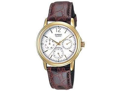 Collection MTP-1174Q-7AJH Men's Watch Leather Brown Band NEW from Japan