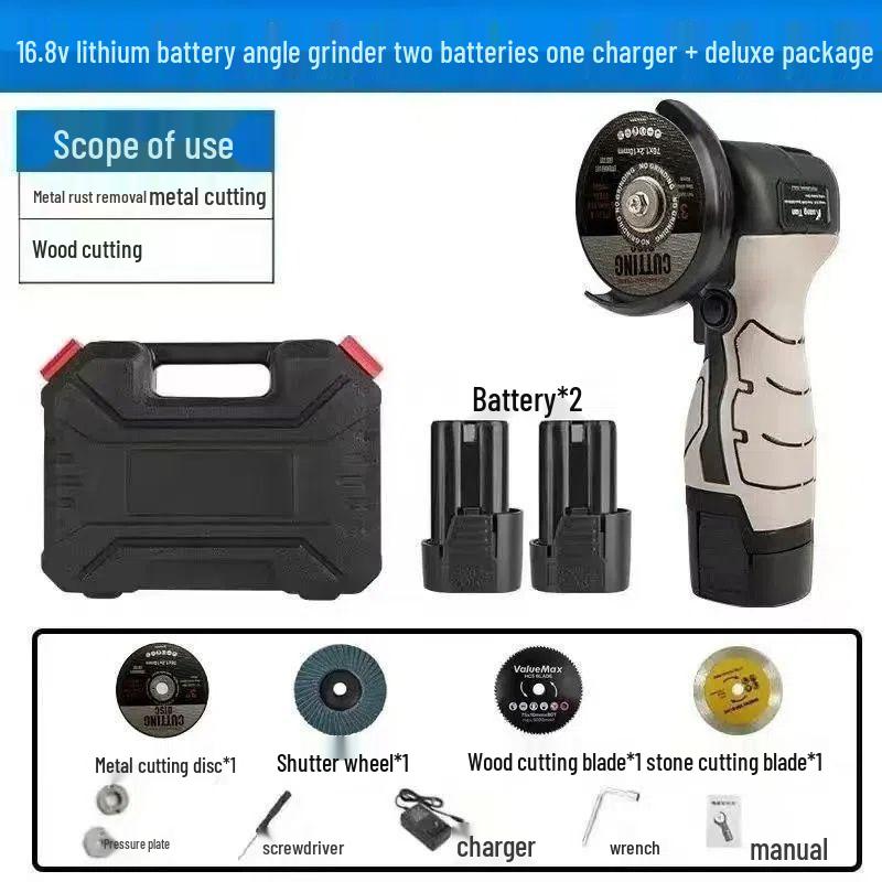 Rechargeable Mini Angle Grinder and Sander with Lithium Battery