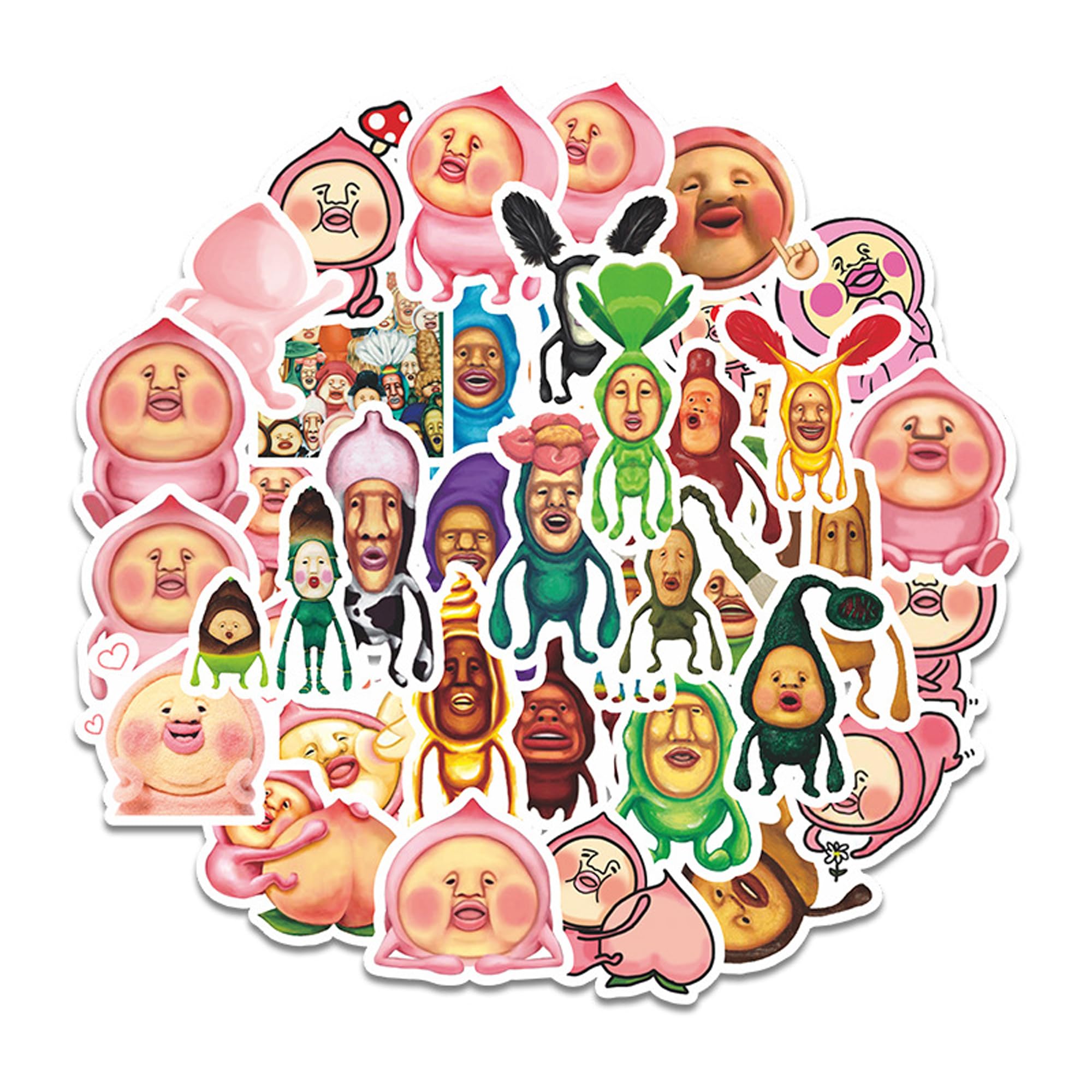 

KRGNPLE Sticker Collection 40 Sheets Waterproof Graffiti Character Decor Cover Film DIY Notebook Smartphone Stationery Gift Popular