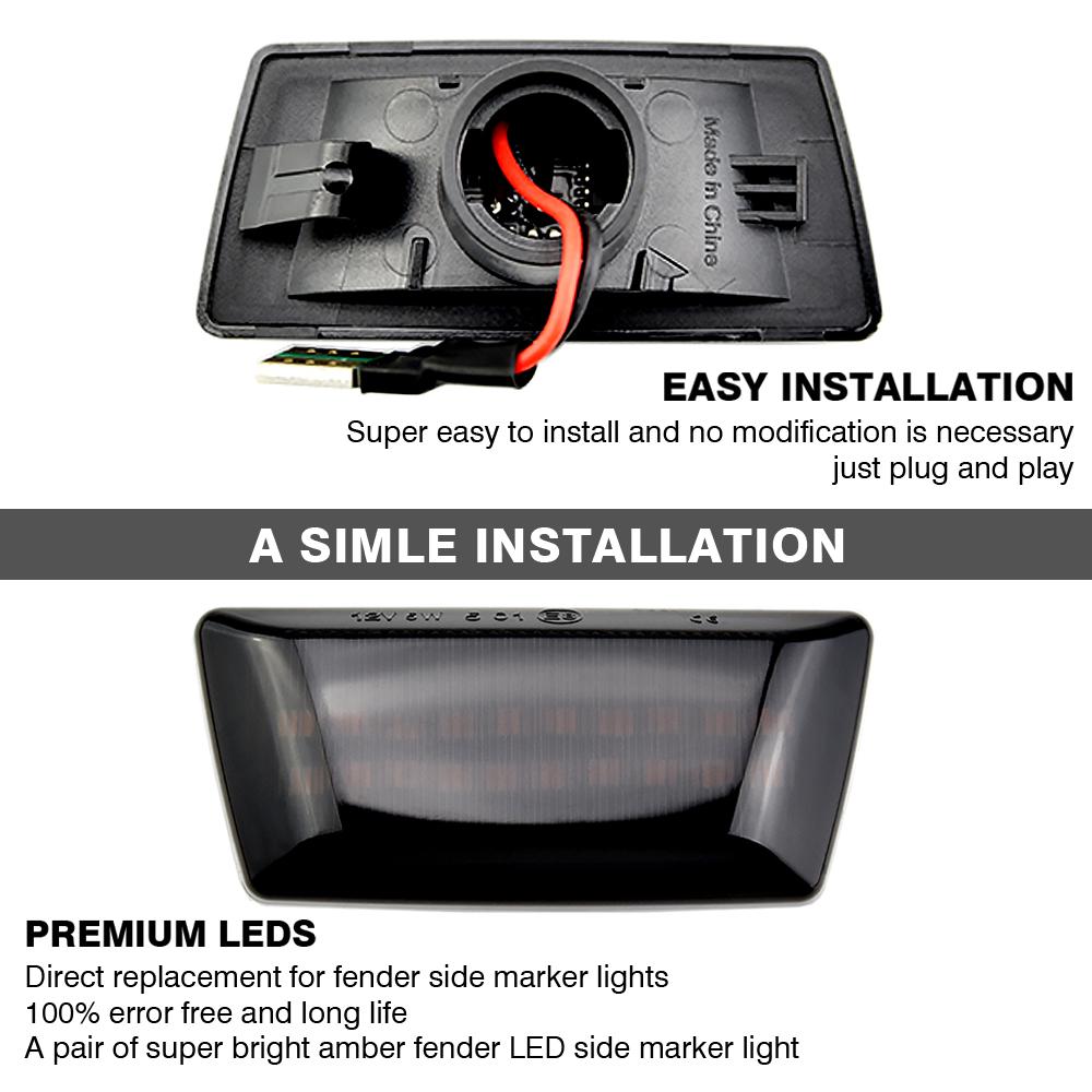 2pcs Dynamic Side Indicator LED Repeater Turn Signal Marker Light Lamp For Opel Adam Astra H GTC VXR Corsa D For Holden Barina