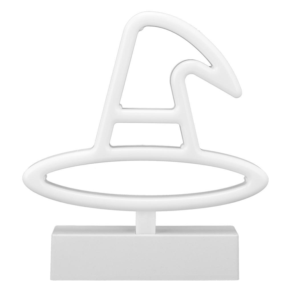 Neon Light Plastic Witch Hat Shape USB Battery Powered RGB Light Source Decorative Lamp for Decorative Lighting