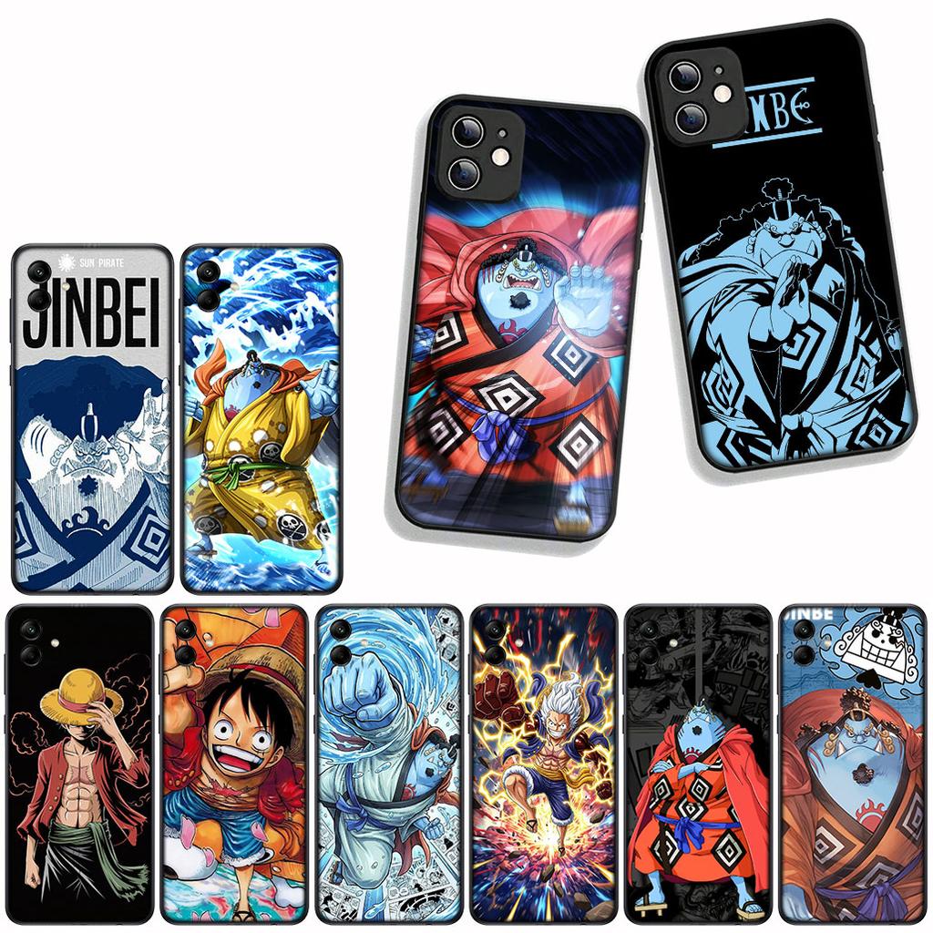 for Motorola Moto G54 G05 G24 G55 G75 G85 G15 G57 G86 Power Edge 50 30 Ultra Fusion neo Pro Case Cartoon Jinbe ONE PIECE Luffy