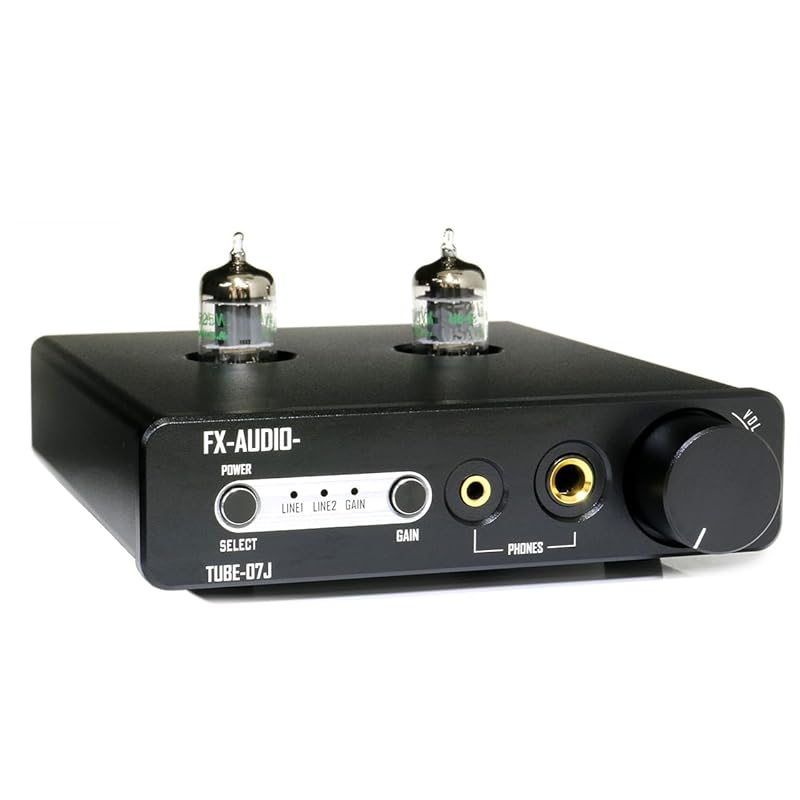 

FX-AUDIO- TUBE-07J [Black] High power headphone amplifier vacuum tube preamp 5725 vacuum tube included