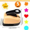 5 Pcs Paper Cutter for Crafts Hole Puncher Punches Tool Set Circle Flower Paper Shapes Hole for Card Making Custom Scrapbook