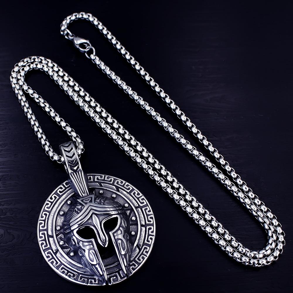 Necklace Vintage Egyptian Pharaoh Knight Mask Helmet Pendant