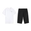 Summer Fashion Versatile Breathable Short Sleeve T-Shirt Comfortable Casual Three-Quarter Pants Sports Set Men Sets W871-2+W025-1