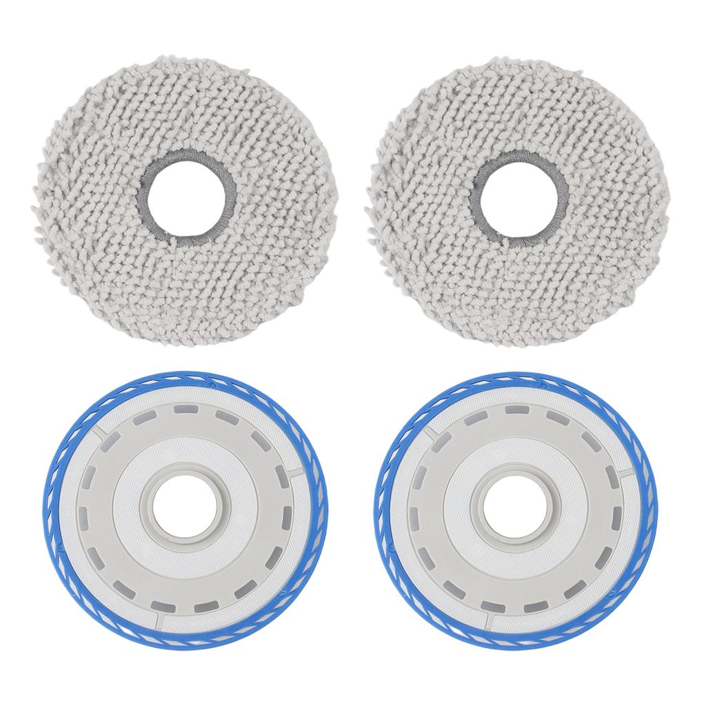 High Performance Mop Cloth Holder Set for Ecovacs For DEEBOT For Pro For Omni Robot Vacuums 4 Piece Washable Microfiber