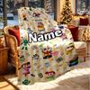 Custom Name Personalized Crayon Shin Print Blanket, Home Decor, Bedroom, Sofa, Camping, Couch, Gifts for Birthday ChristmasEnthusiasts