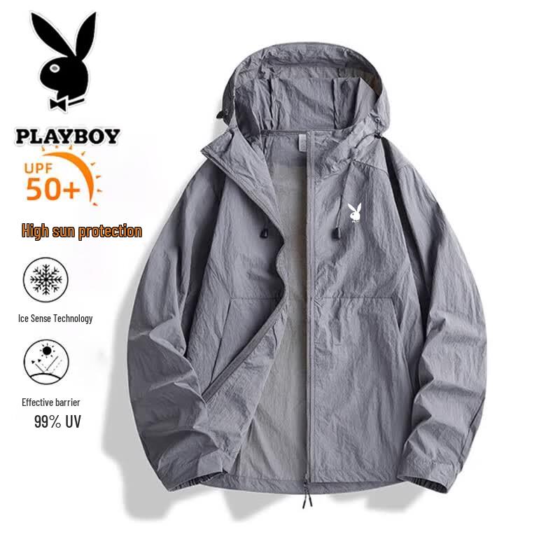 PLAYBOY Men s Lightweight Ice Silk Sun Protection Jacket L