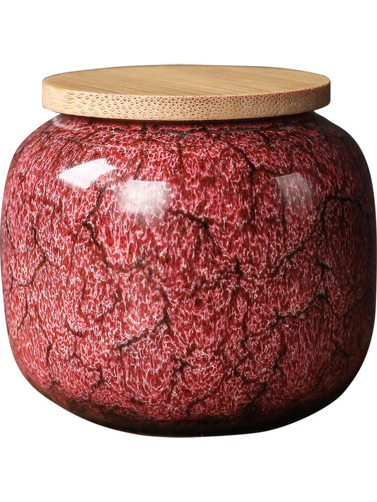 Small Sealed Japanese Ceramic Tea Can for Home Use: Ideal for Tie Guan Yin, Pu'er, and Herbs