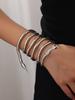 Punk Multilayer Metal Alloy Gold Black Color Cool Bendy Snake Necklace Bracelet for Women Men Chunky Jewelry