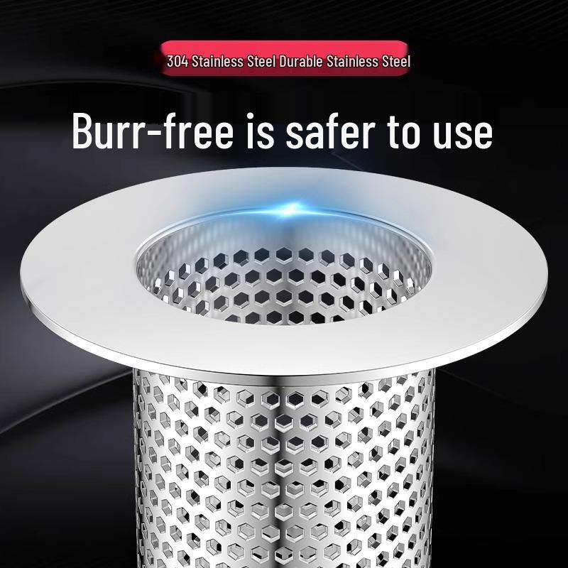 Stainless Steel Anti-Clogging Insect-Proof Hair Drain Filter Mesh for Bathroom Basin