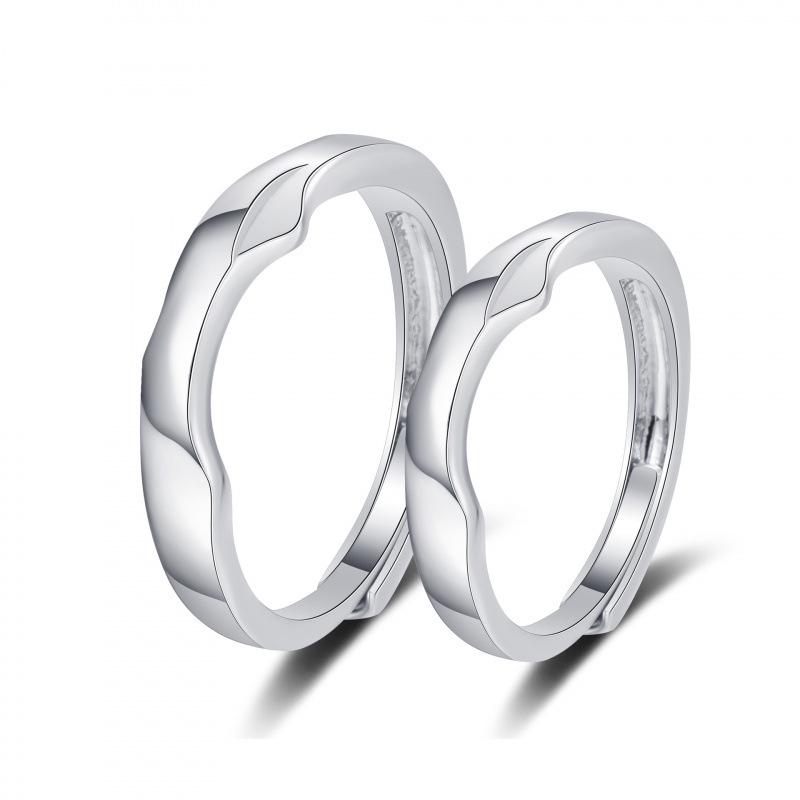 Rhinestone Bow Couple Rings - Elegant European & American Valentine's Gift Jewelry