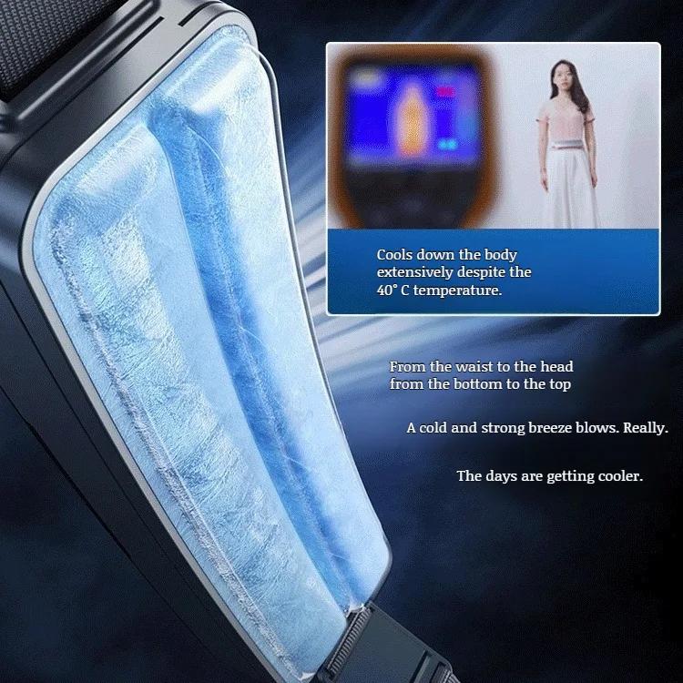 2024 Protable Waist Hanger Fan Outdoor Sports Belt Clip Air Conditioner Cooling Rechargeable Fan Mini Waist Mounted Fan, 3 Modes