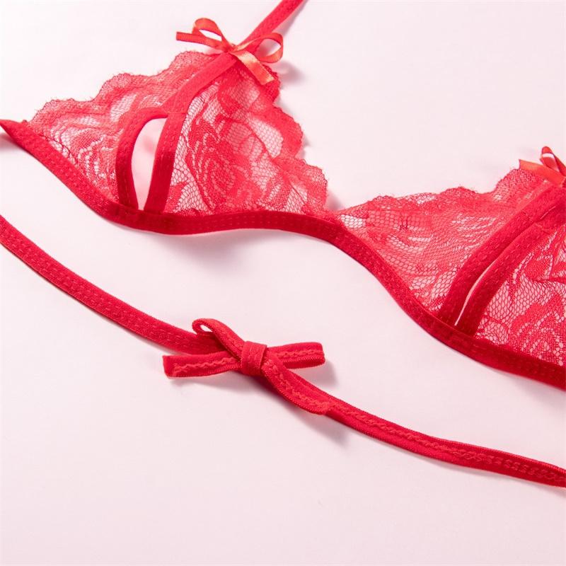 5Pcs Sexy Erotic Lingerie Sets!Lace Bra Set Garter Belt Whit Stockings Set for Women,Lace Bra+Panties +Stockings +Garter Belt Suspenders Lingerie Sets