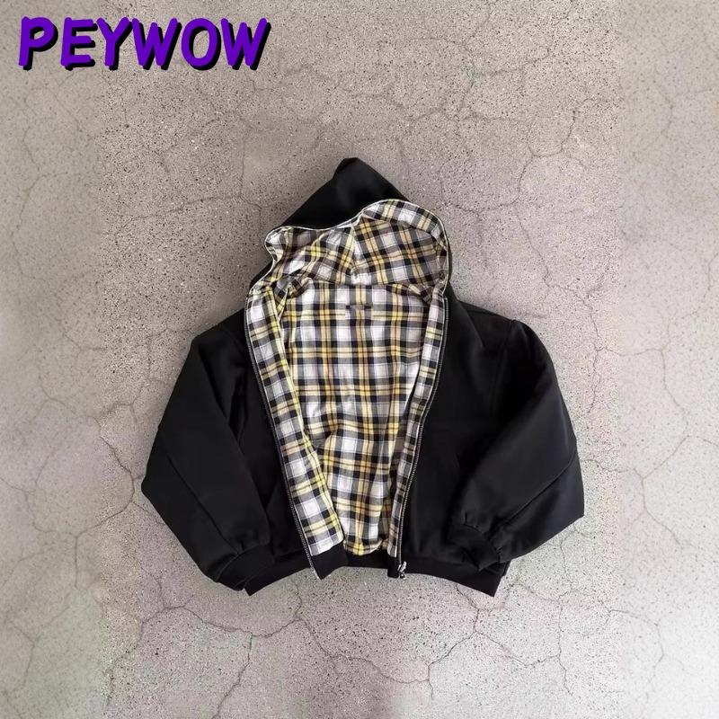 PEYWOW Dámská módní mikina s kapucí, ležérní, jednobarevný potisk, podzimní zima