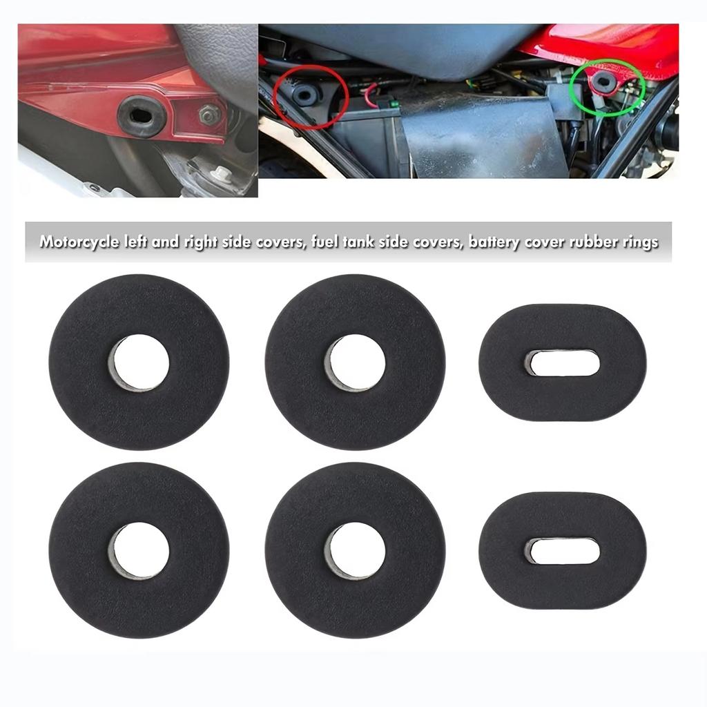 18pcs Motorcycle Rubber Edge Cover Pads Wear Resistant Edge Gasket Motorcycle Accessories Simple Installs for CG/ZJ125