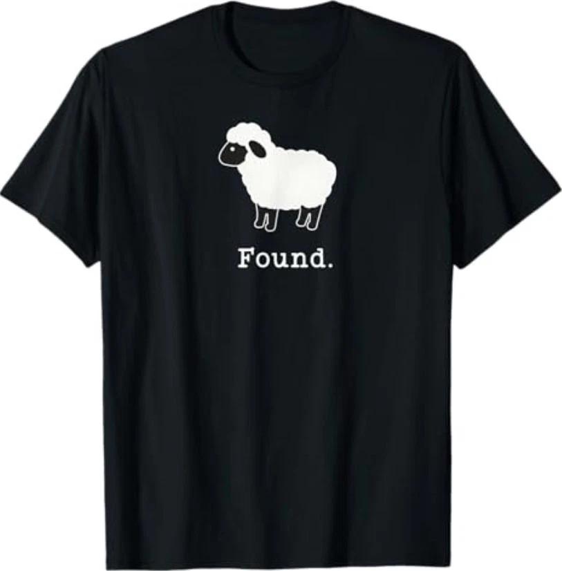 Found Minimalist Sheep Christian Psalm 23 Lamb Christian T-Shirt XXXXL
