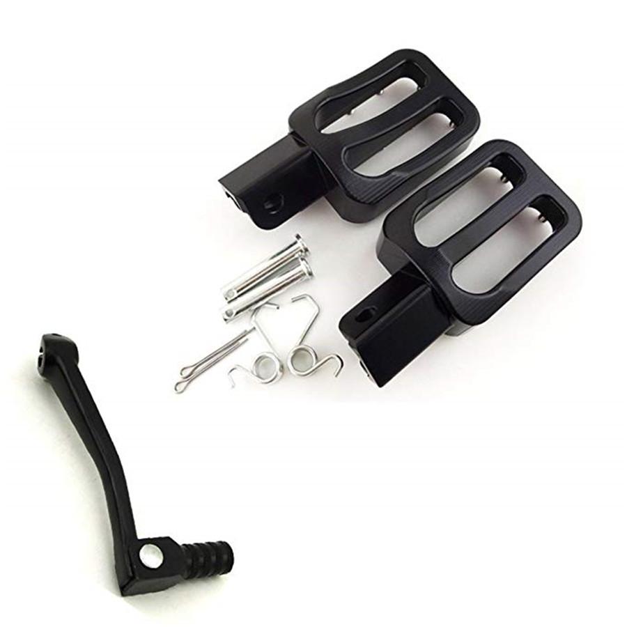 Cnc Footpegs Foot Rest Pegs + Folding Gear Shifter Lever For Crf50 Xr50 Pw50 Pw80 Klx110 Ttr50 Dirt Bike Pit Bike