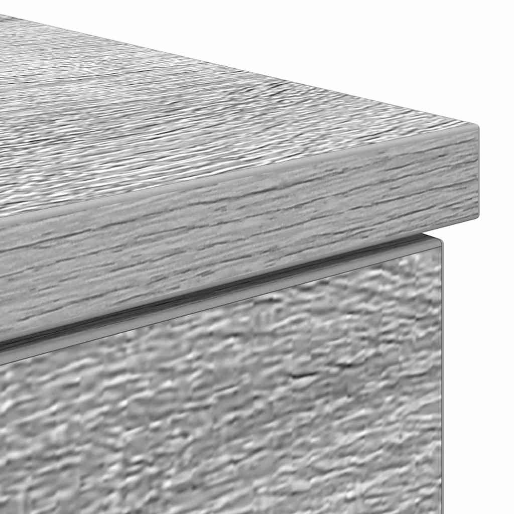Desk with Door Grey Sonoma 140 x 49 x 76 cm Engineered Wood