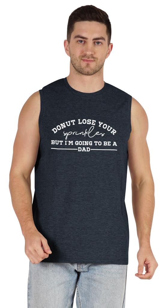 Inkmeso Men  s Tshirt   Donut Loose Your Sprinkles But I  m Going To Be A Dad   Graphic Tshirt For Pregnancy