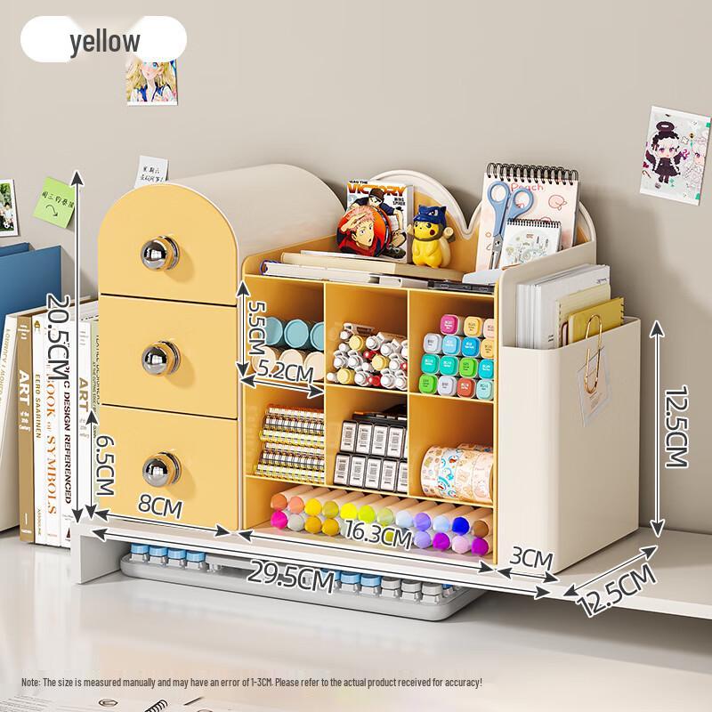 Miflame 2-in-1 Desktop Bookend and Storage Organizer