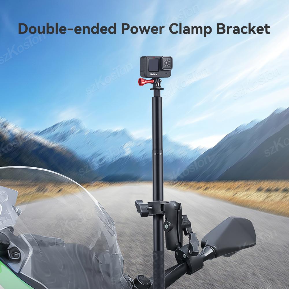 Für Insta 360 X5 X4 X3 GO 3S Motorrad Fahrrad Clip Halterung für GoPro 13 12 11 DJI Action 5 Fahrrad Selfie Stick Kamera Zubehör